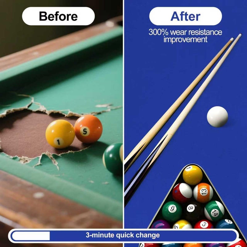 STRONGBERRY Pre-Cut Pool Table Felt Replacement Kit - 8ft Billiard Cloth w/Gloves, Strips & Tools, Felt for Pool Tables - Image 4